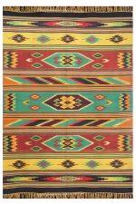 Afghan Kazak Kilim - Yellow And Red