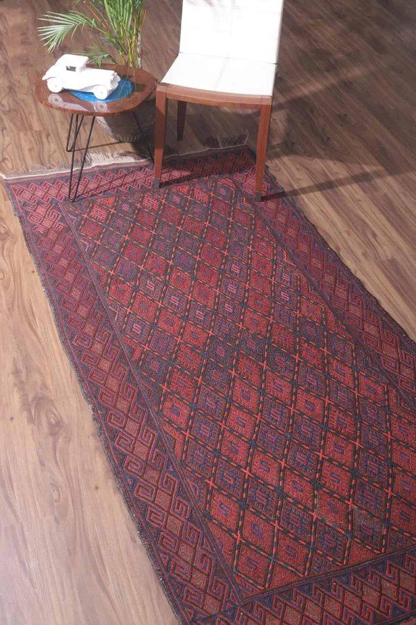 Afghan Sumak Kilim - Deep Red