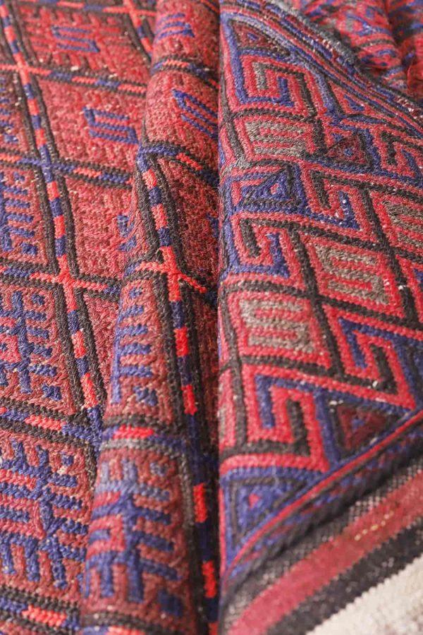 Afghan Sumak Kilim - Deep Red