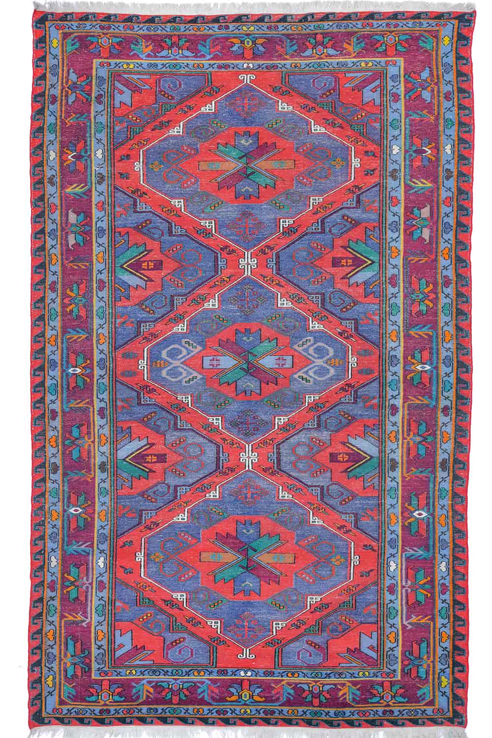 Afghan Sumak Kilim – Red & Blue