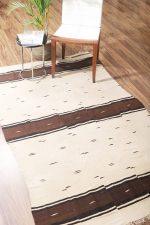 Afghan Uzbek Kilim - Beige & Brown