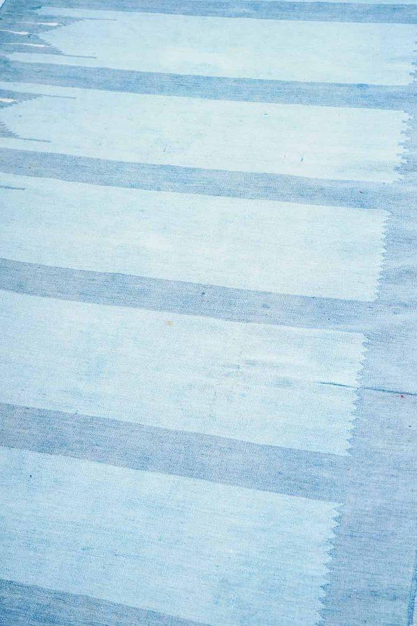 Vintage Agra Jail Cotton Kilim - Blue