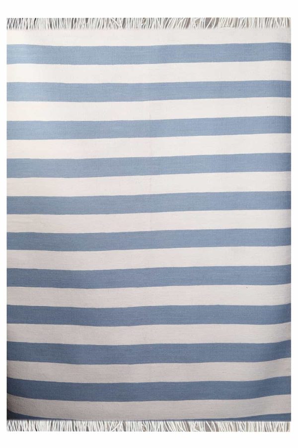 Agra Jail Cotton Flatweave - Mykonos