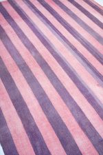 Vintage Agra Jail Cotton Kilim - Pink Stripes