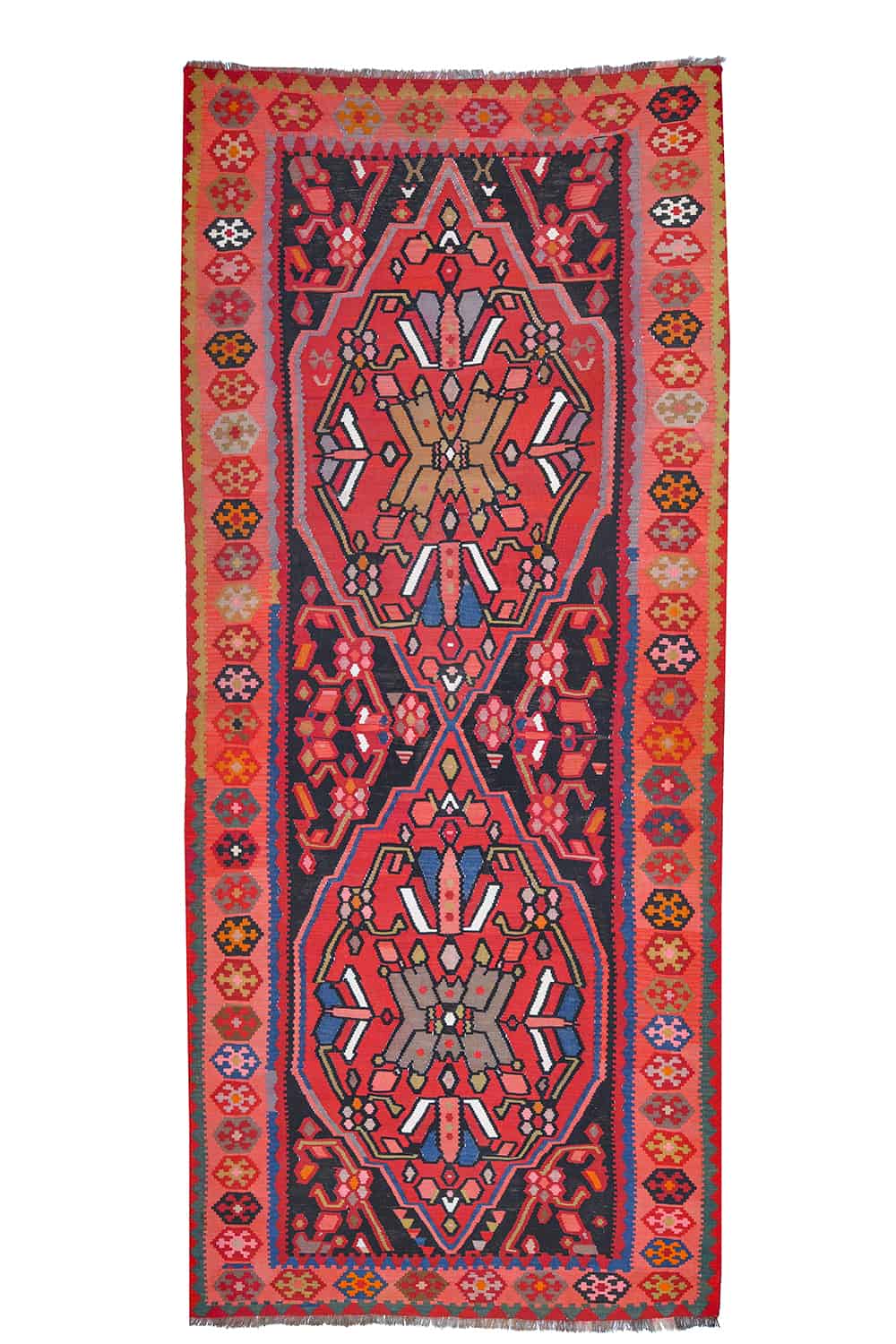 Antique Tribal Eagle Kazak Kashgar Bidjar Kilim