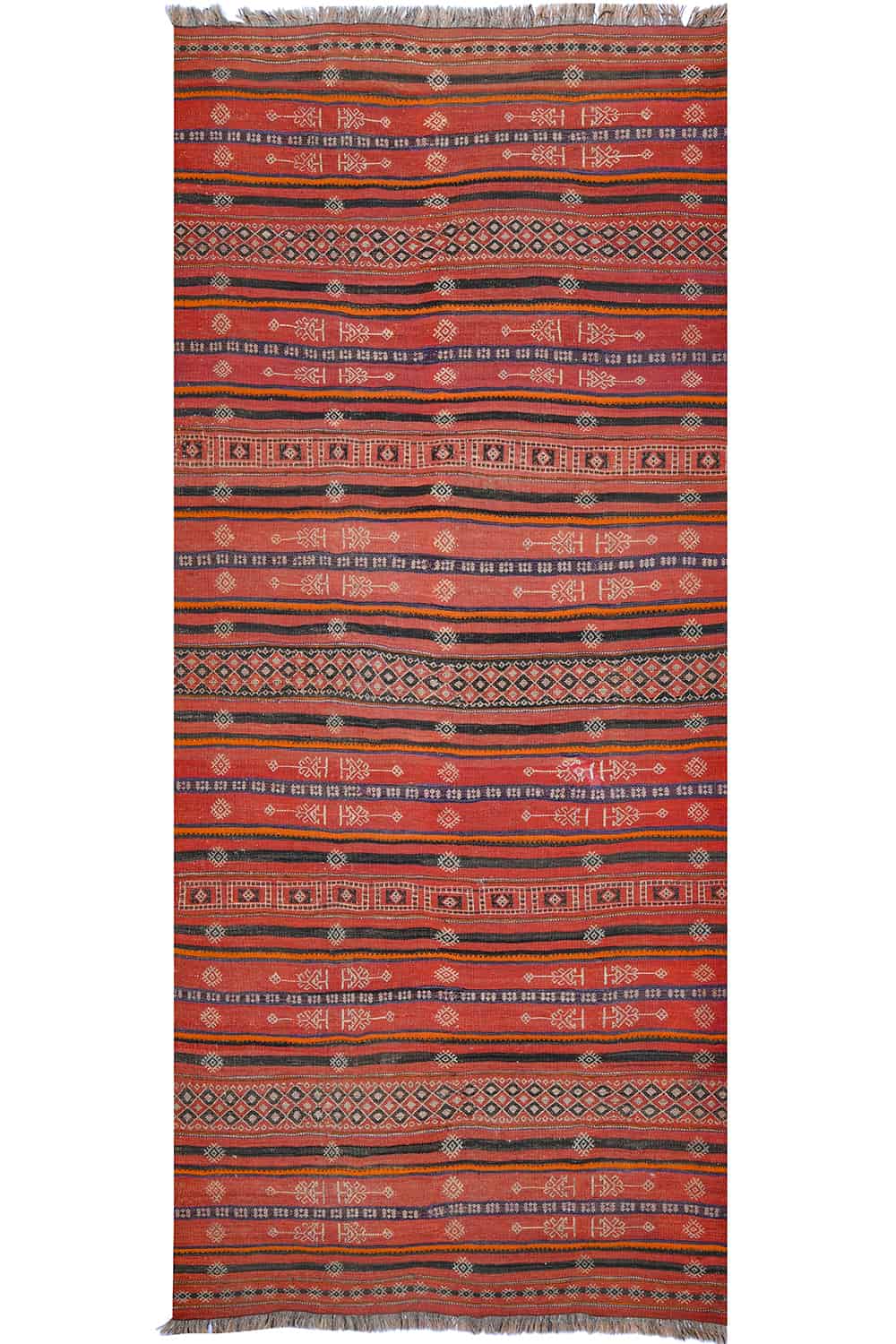 Vintage Balouch Kilim – Brick Red