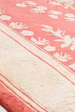 Chinese Aubusson Cut Work Handknotted Silk Carpet