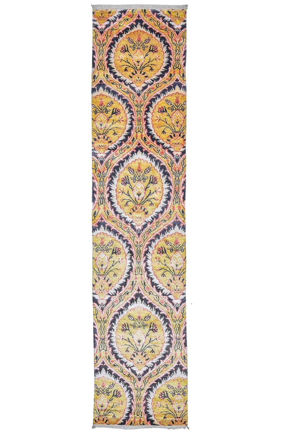 Damasque Saree Silk Runner – Sunshine
