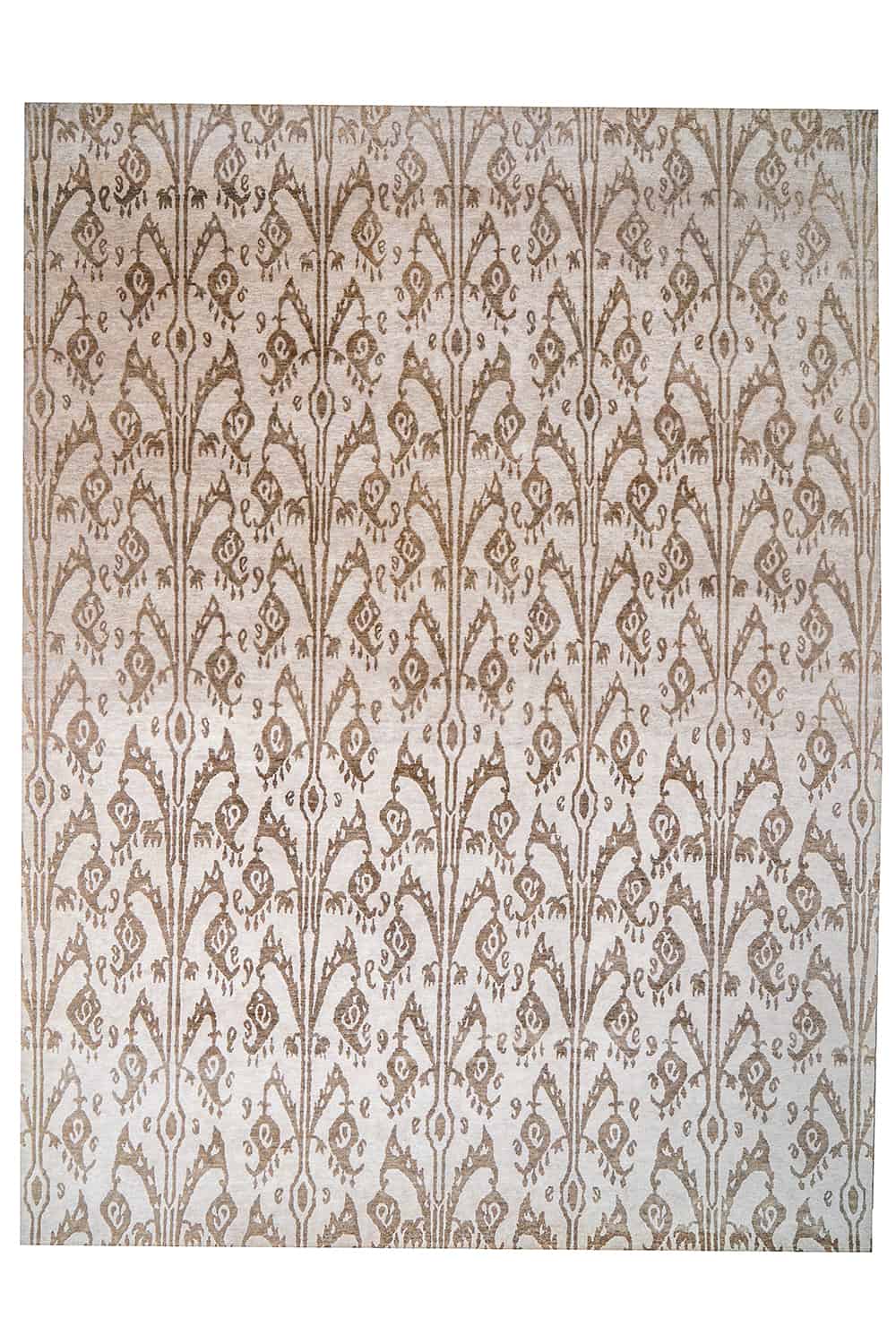Ikat Collection – Beige & Brown Rug