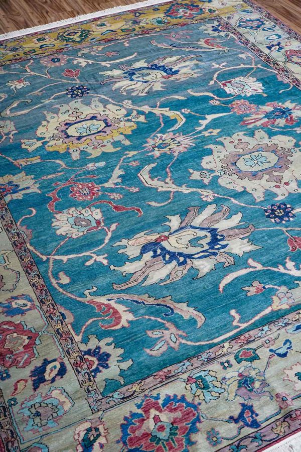 Antique Agra Jail - Sea Blue Lotus