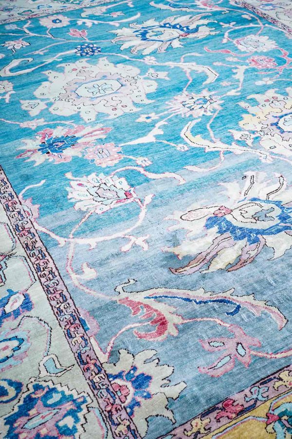 Antique Agra Jail - Sea Blue Lotus