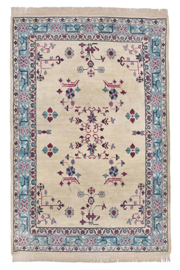 Vintage Agra Jail Summer Carpet Cotton - Hyacinth