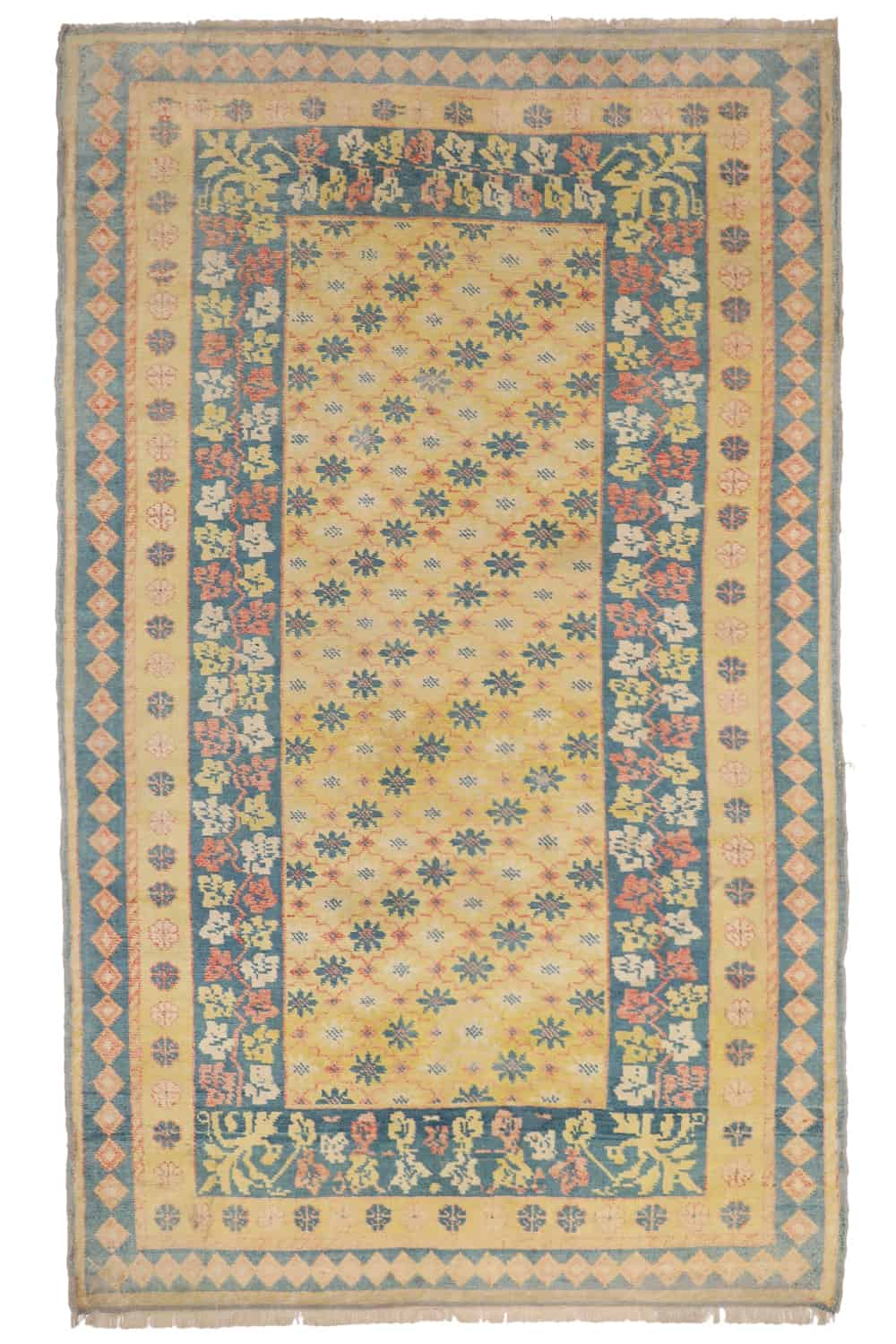 Antique Agra Jail Cotton Carpet – Summer Sun