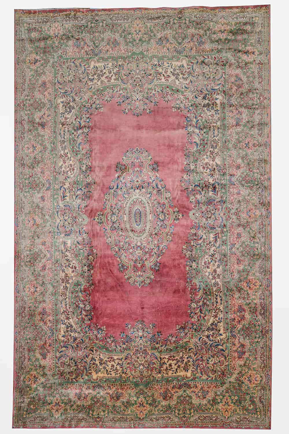 Antique Laver Kerman – Aubusson Teal