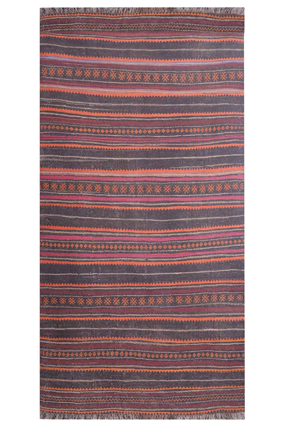 Vintage Balouch Kilim – Multi-Patterned Brown