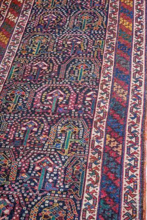 Dark Grey and handcrafted Vintage Carpets made from Wool by Carpet Cellar