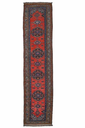 Antique Caucasian Runner - Tribal Eight Point Star
