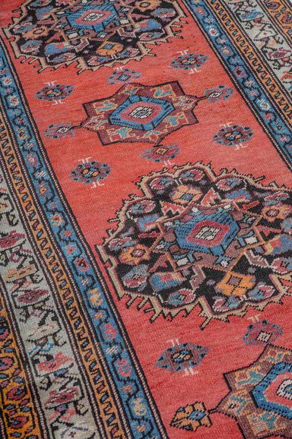 Antique Caucasian Runner - Tribal Eight Point Star