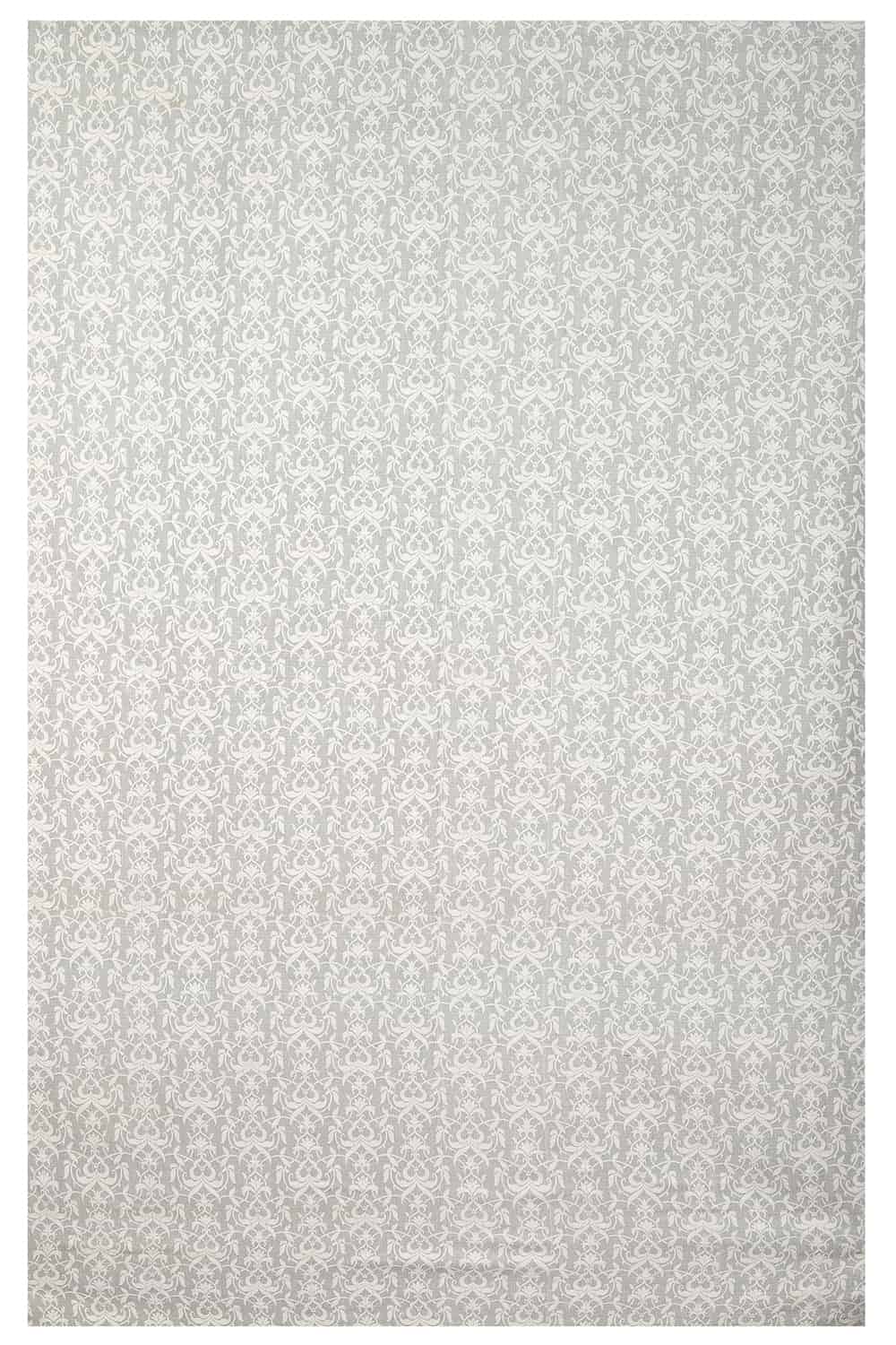 Damasque Jacquard Flatweave Rug – White Creeper