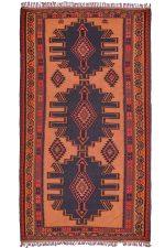 Vintage Eagle Kazak Kilim - Burnt Sienna