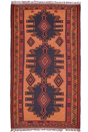 Vintage Eagle Kazak Kilim - Burnt Sienna