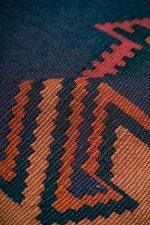 Vintage Eagle Kazak Kilim - Burnt Sienna