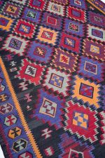 Vintage Eagle Kazak Kilim - Purple
