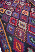 Vintage Eagle Kazak Kilim - Purple