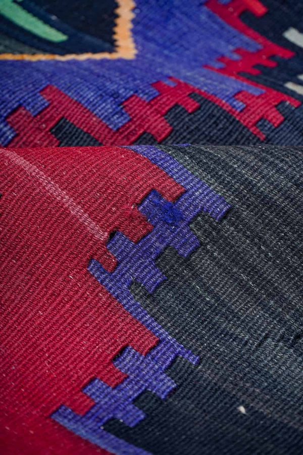 Vintage Eagle Kazak Kilim - Purple