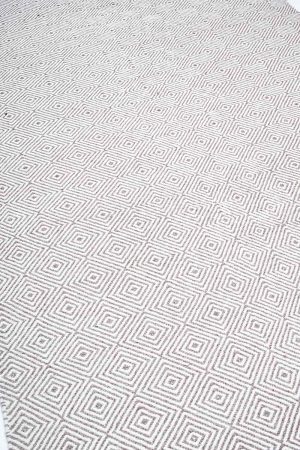 White and Grey handcrafted Flatweave Rugs made from Wool by Carpet Cellar