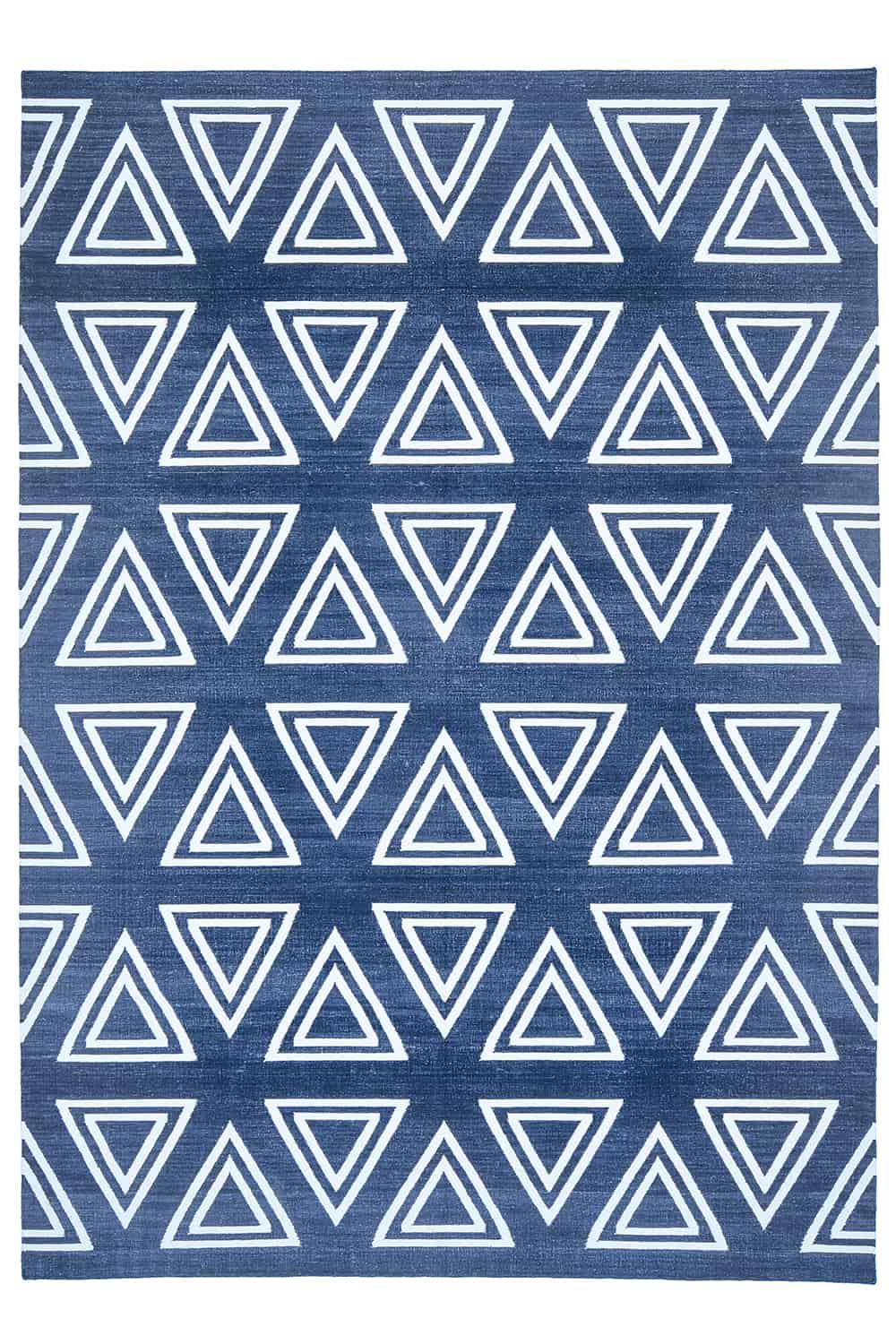 Greek Inspired Cotton Flatweave – Inverted Blue
