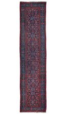 Antique Herat Hamadan Floral Runner