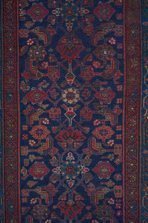 Antique Herat Hamadan Floral Runner
