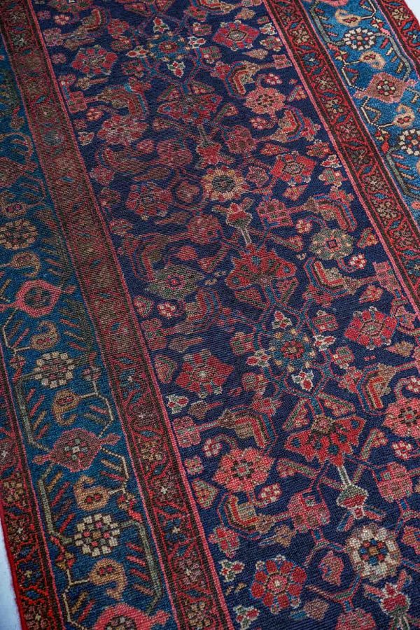 Antique Herat Hamadan Floral Runner