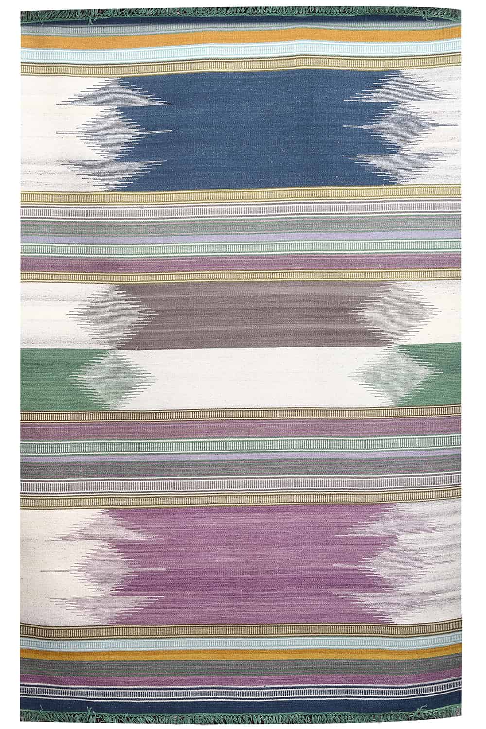 Ikat Indian Flatweave – Magic Mint
