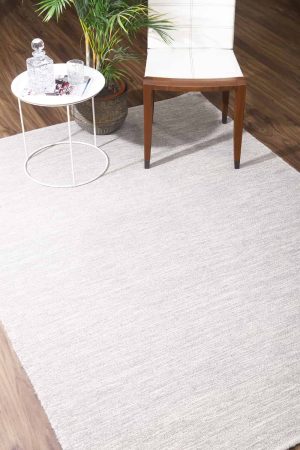Silver and handcrafted Flatweave Rugs made from Wool by Carpet Cellar