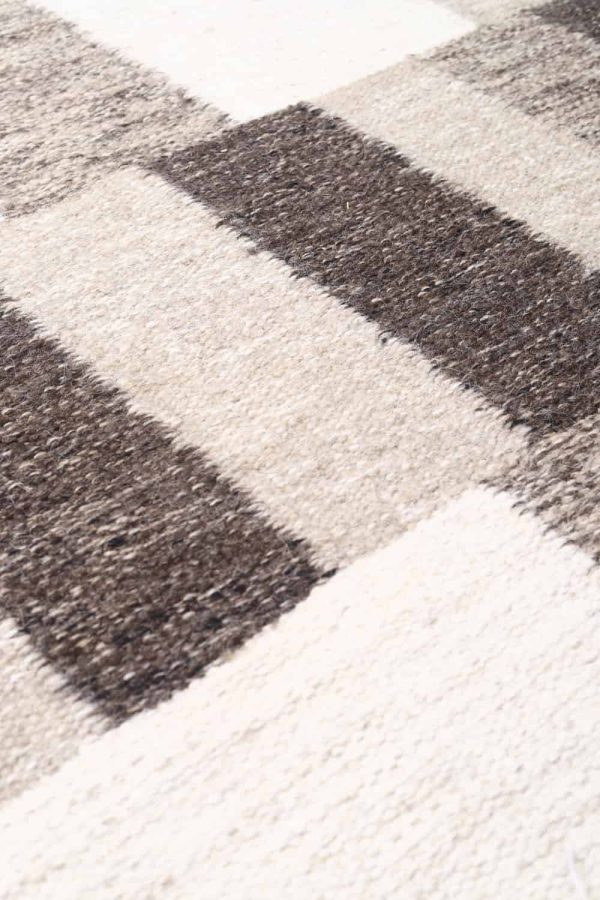 Indo Architectural Woollen Flatweave - Boxed in Grey