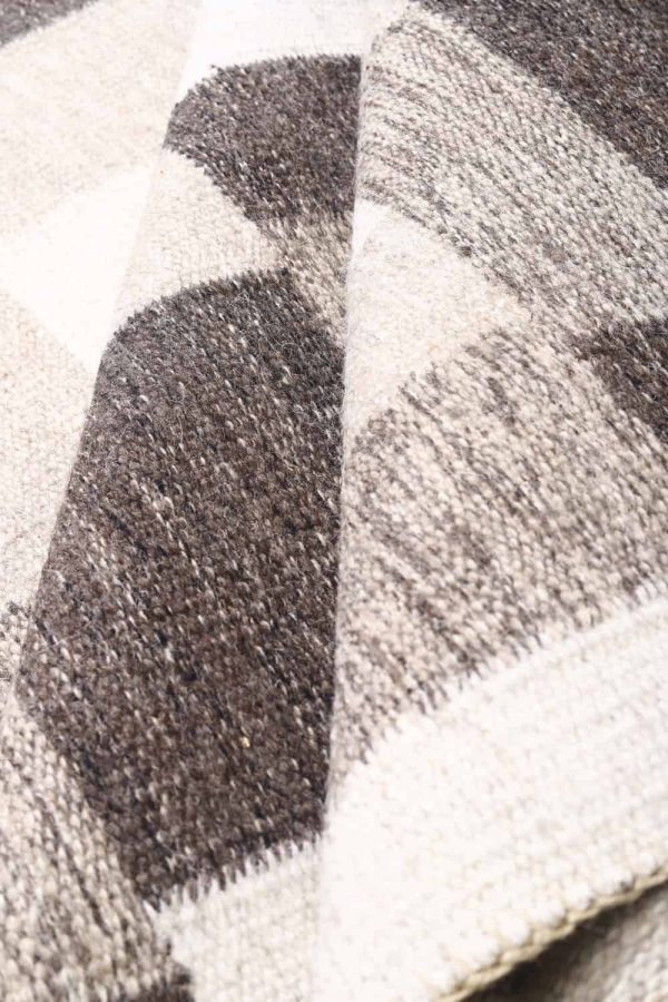 Indo Architectural Woollen Flatweave - Boxed in Grey