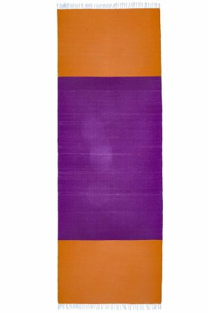 Indo Cotton Flatweave Runner - Purple Orange