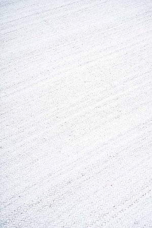 White and Silver handcrafted Flatweave Rugs made from Cotton by Carpet Cellar
