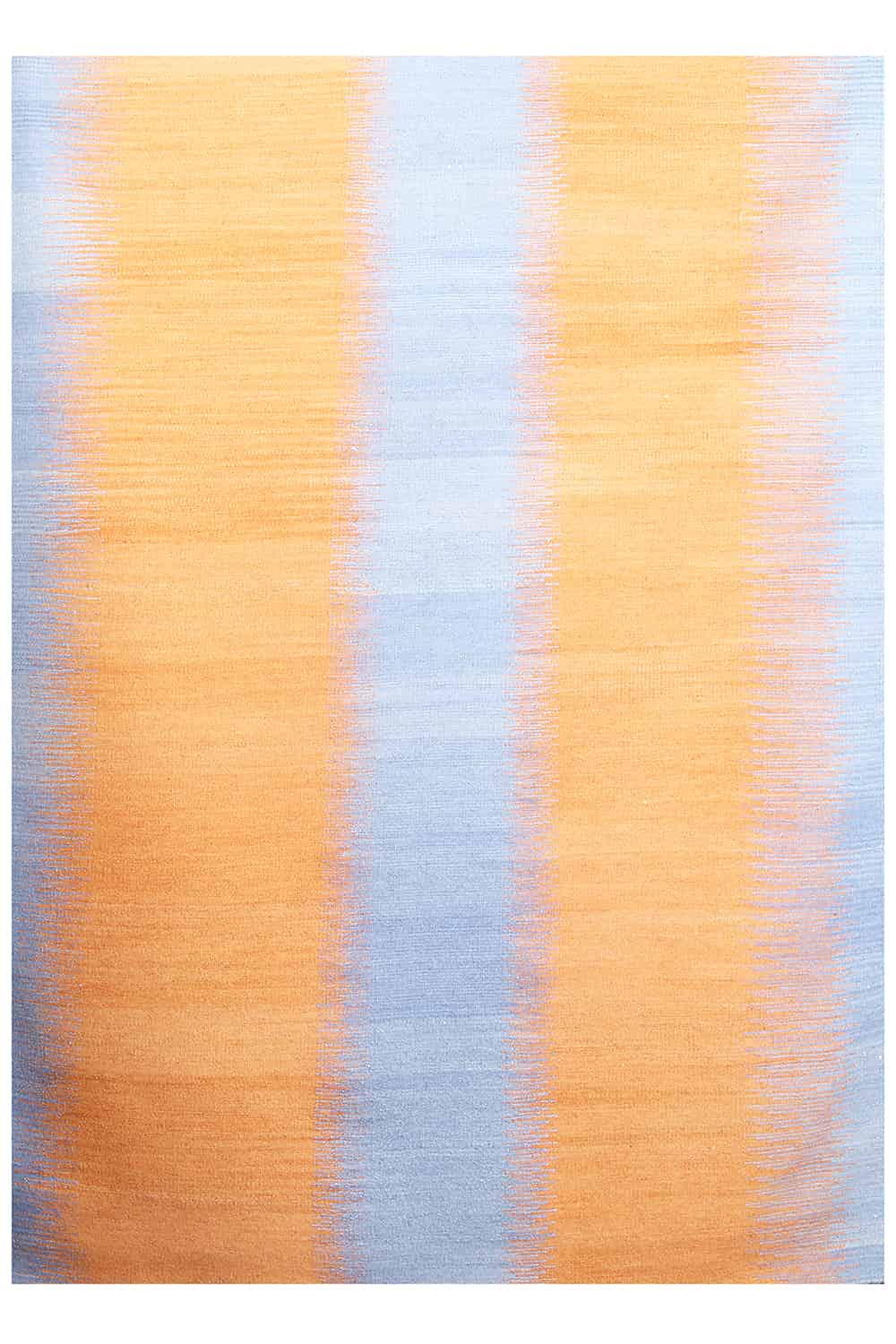 Indo Ikat Flatweave – Orange and Blue