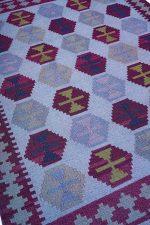 Indo Kazak Overdye Flatweave - Purple