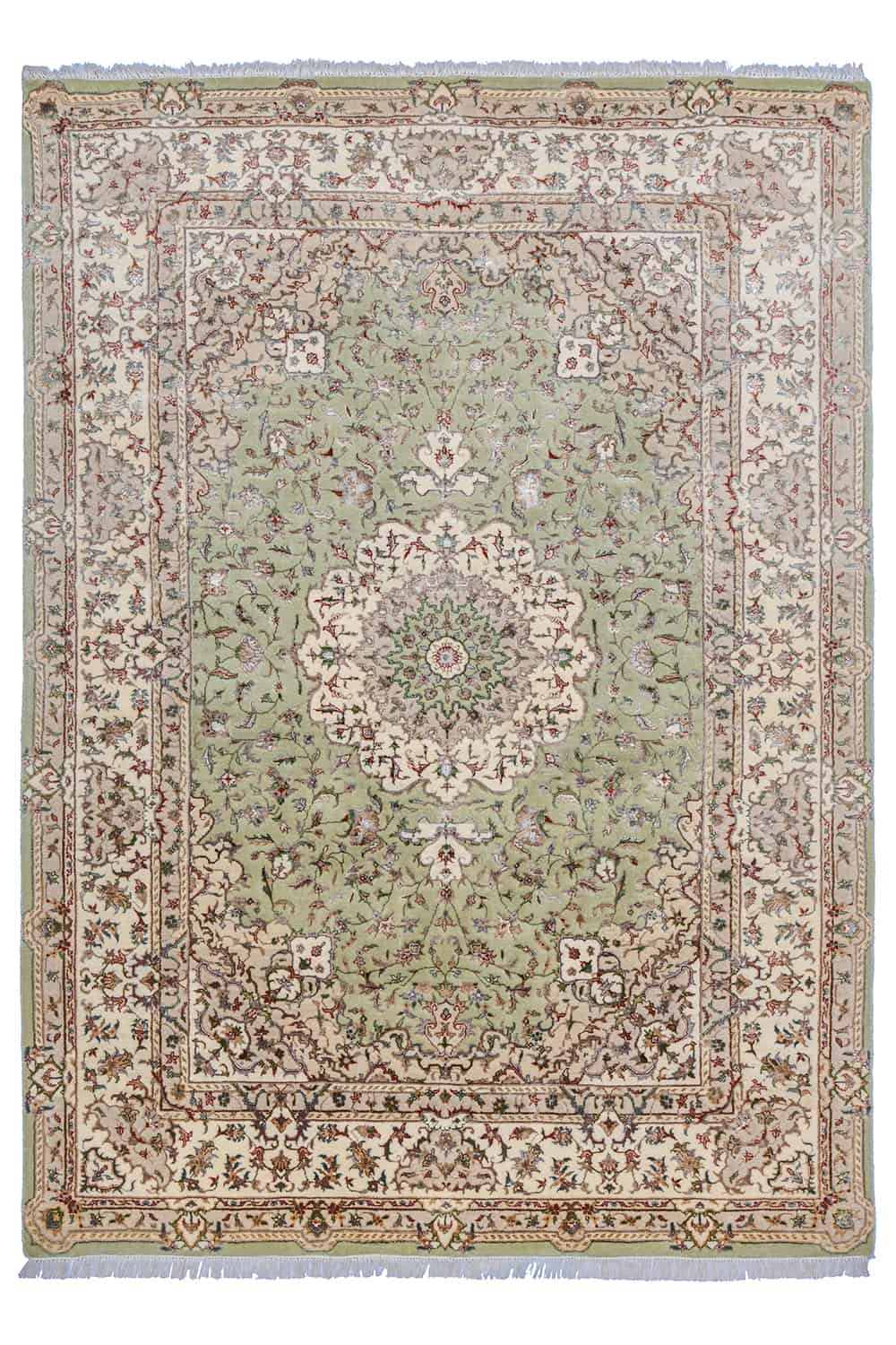 Indo Nain Silk And Wool – Pale Green