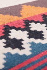 Kazak Inspired Flatweave Rug - Quadilateral