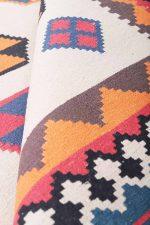 Kazak Inspired Flatweave Rug - Quadilateral