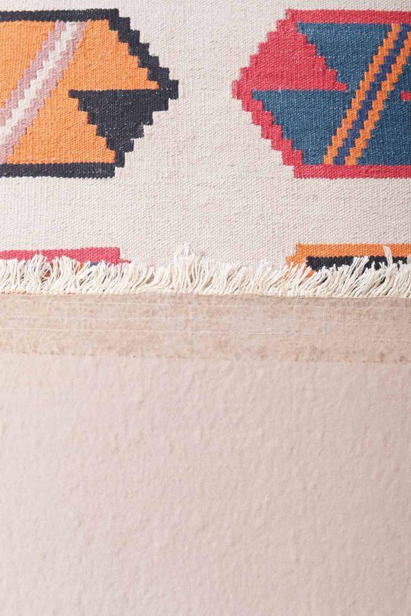 Kazak Inspired Flatweave Rug - Quadilateral
