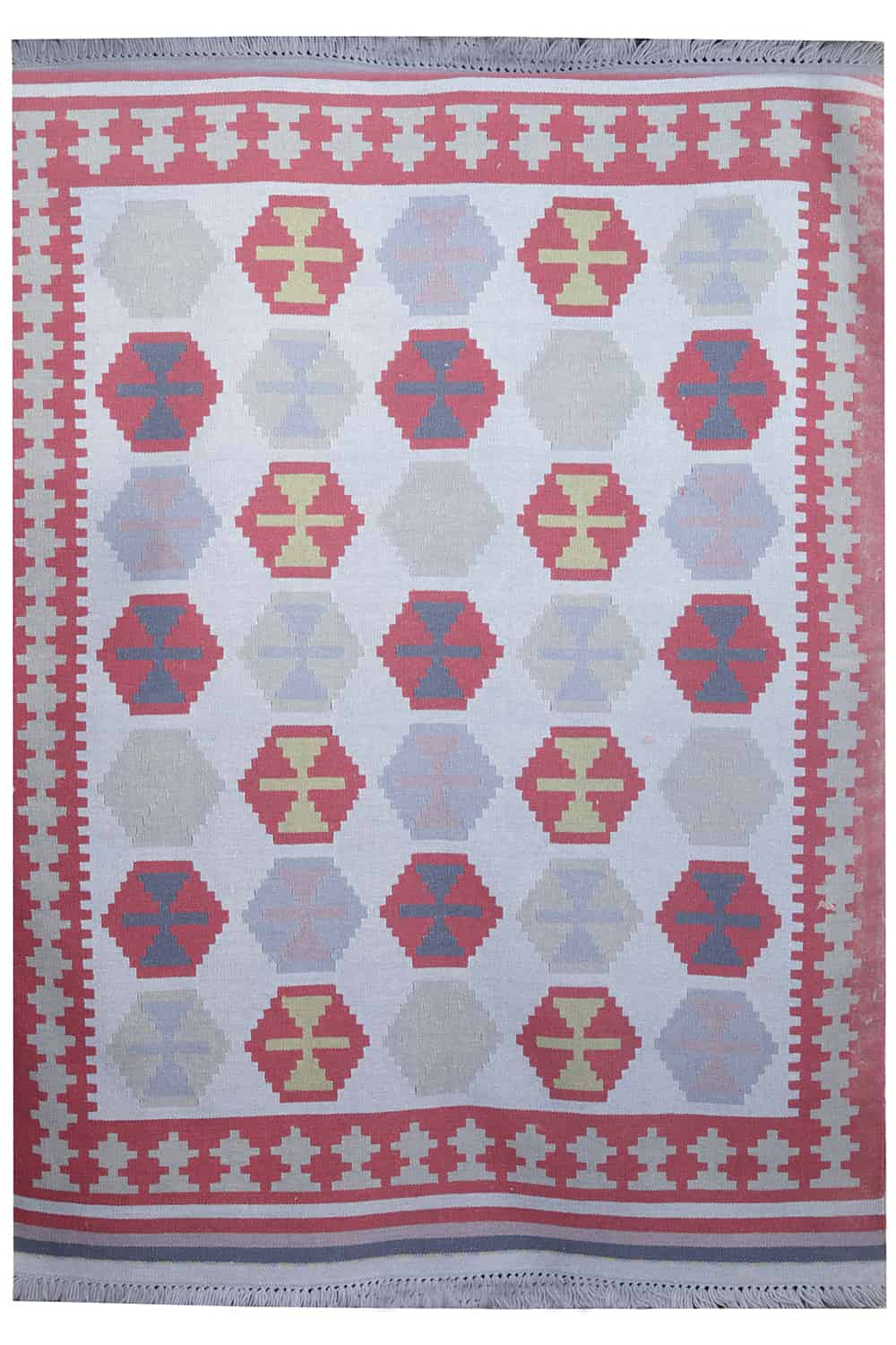 Kazak Inspired Indian Cotton Flatweave