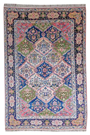 Antique Kirman Lattice - Floral Diamonds