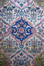 Antique Kirman Lattice - Floral Diamonds