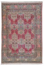 Antique Kirman Shah - Royal Pink